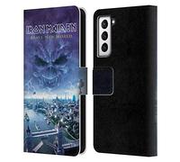 Head Case Designs sous Licence Officielle Iron Maiden Brave New World Couvertures D'Album Étui Portefeuille en Cuir Compatible avec Samsung Galaxy S21 5G
