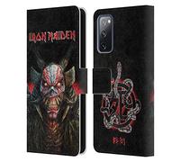Head Case Designs sous Licence Officielle Iron Maiden Coque pour l'arrière Mort Serpent Senjutsu Coque en Cuir à Portefeuille Compatible avec Samsung Galaxy S20 FE / 5G