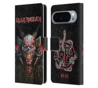 Head Case Designs sous Licence Officielle Iron Maiden Coque pour l'arrière Mort Serpent Senjutsu Étui Portefeuille en Cuir Compatible avec Google Pixel 10 Pro XL