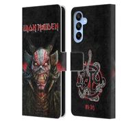 Head Case Designs sous Licence Officielle Iron Maiden Coque pour l'arrière Mort Serpent Senjutsu Étui Portefeuille en Cuir Compatible avec Samsung Galaxy A16 5G