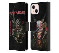 Head Case Designs sous Licence Officielle Iron Maiden Couverture d'Album Senjutsu Étui Portefeuille en Cuir Compatible avec Apple iPhone 13