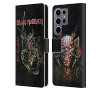 Head Case Designs sous Licence Officielle Iron Maiden Couverture d'Album Senjutsu Étui Portefeuille en Cuir Compatible avec Samsung Galaxy S25 Ultra