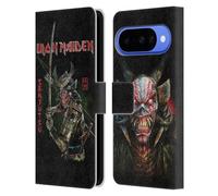 Head Case Designs sous Licence Officielle Iron Maiden Couverture d'Album Senjutsu Étui Portefeuille en Cuir Compatible avec Google Pixel 10