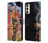 Head Case Designs sous Licence Officielle Iron Maiden First Art Étui Portefeuille en Cuir Compatible avec Samsung Galaxy A14 5G