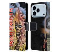 Head Case Designs sous Licence Officielle Iron Maiden First Art Étui Portefeuille en Cuir Compatible avec Apple iPhone 17 Pro