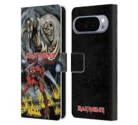 Head Case Designs sous Licence Officielle Iron Maiden Le Nombre de la bête Graphiques Étui Portefeuille en Cuir Compatible avec Google Pixel 10 Pro XL