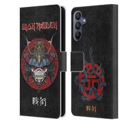 Head Case Designs sous Licence Officielle Iron Maiden Samouraï Eddie Vie Serpent Senjutsu Étui Portefeuille en Cuir Compatible avec Samsung Galaxy A15