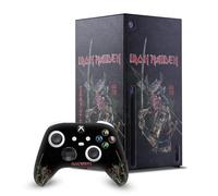 Head Case Designs Sous Licence Officielle Iron Maiden Senjutsu Couverture d'Album Art graphique Enveloppement De Console De Jeu Et Skins Pour Manette De Jeu Ensemble compatible avec Xbox Series X