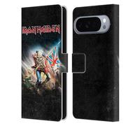 Head Case Designs sous Licence Officielle Iron Maiden Trooper 2016 Art Étui Portefeuille en Cuir Compatible avec Google Pixel 10 Pro XL