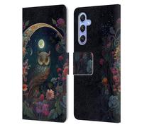 Head Case Designs sous Licence Officielle JK Stewart Hibou Art Clé Étui Portefeuille en Cuir Compatible avec Samsung Galaxy A34 5G