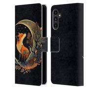 Head Case Designs sous Licence Officielle JK Stewart Renard sur La Lune Croissante Art Étui Portefeuille en Cuir Compatible avec Samsung Galaxy A13 5G (2021)