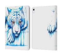 Head Case Designs sous Licence Officielle Jonas JoJoesArt Jödicke Larmes Bleues Grand Chats Étui Portefeuille en Cuir Compatible avec Apple iPad Air 13 2024/2025