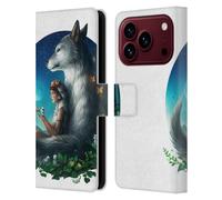 Head Case Designs sous Licence Officielle Jonas JoJoesArt Jödicke Princesse De Loup Faune Et Flore 2 Étui Portefeuille en Cuir Compatible avec Apple iPhone 18 Pro