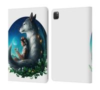 Head Case Designs sous Licence Officielle Jonas JoJoesArt Jödicke Princesse De Loup Faune Et Flore 2 Étui Portefeuille en Cuir Compatible avec Apple iPad Pro 11 2020/2021 / 2022