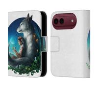 Head Case Designs sous Licence Officielle Jonas JoJoesArt Jödicke Princesse De Loup Faune Et Flore 2 Étui Portefeuille en Cuir Compatible avec Apple iPhone Duo
