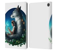Head Case Designs sous Licence Officielle Jonas JoJoesArt Jödicke Princesse De Loup Faune Et Flore 2 Étui Portefeuille en Cuir Compatible avec Amazon Fire Max 11 2023