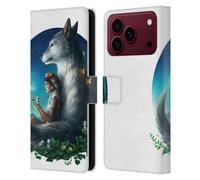 Head Case Designs sous Licence Officielle Jonas JoJoesArt Jödicke Princesse De Loup Faune Et Flore 2 Étui Portefeuille en Cuir Compatible avec Apple iPhone 18 Pro Max