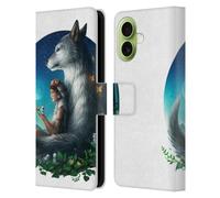 Head Case Designs sous Licence Officielle Jonas JoJoesArt Jödicke Princesse De Loup Faune Et Flore 2 Étui Portefeuille en Cuir Compatible avec Apple iPhone 17