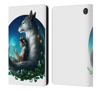 Head Case Designs sous Licence Officielle Jonas JoJoesArt Jödicke Princesse De Loup Faune Et Flore 2 Étui Portefeuille en Cuir Compatible avec Amazon Fire 7 2022