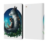 Head Case Designs sous Licence Officielle Jonas JoJoesArt Jödicke Princesse De Loup Faune Et Flore 2 Étui Portefeuille en Cuir Compatible avec Apple iPad Air 2 (2014)
