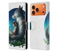 Head Case Designs sous Licence Officielle Jonas JoJoesArt Jödicke Princesse De Loup Faune Et Flore 2 Étui Portefeuille en Cuir Compatible avec Apple iPhone 17 Pro Max