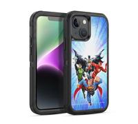 Head Case Designs sous Licence Officielle Justice League DC Comics Héros Bleu Pourpre Aérographe Étui Antichoc Ultra-Blindé Compatible avec Apple iPhone 14