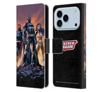 Head Case Designs sous Licence Officielle Justice League DC Comics Icônes Trinité Couvertures de Bande dessinée Étui Portefeuille en Cuir Compatible avec Apple iPhone 17 Pro