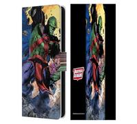 Head Case Designs sous Licence Officielle Justice League DC Comics Martian Manhunter Autres Membres Bande dessinée Étui Portefeuille en Cuir Compatible avec Samsung Galaxy S25 FE
