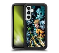 Head Case Designs sous Licence Officielle Justice League DC Comics Nouveau 52 Vol 7#1 Aquaman Couverture de Bande Dessinée Étui Antichoc Ultra-Blindé Compatible avec Samsung Galaxy S23 FE 5G