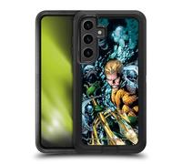 Head Case Designs sous Licence Officielle Justice League DC Comics Nouveau 52 Vol 7#1 Aquaman Couverture de Bande Dessinée Étui Antichoc Ultra-Blindé Compatible avec Samsung Galaxy S24+ 5G
