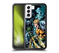 Head Case Designs sous Licence Officielle Justice League DC Comics Nouveau 52 Vol 7#1 Aquaman Couverture de Bande Dessinée Étui Antichoc Ultra-Blindé Compatible avec Samsung Galaxy S21+ 5G