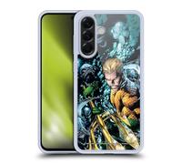 Head Case Designs sous Licence Officielle Justice League DC Comics Nouveau 52 Vol 7#1 Aquaman Couverture de Bande Dessinée Coque en Gel [Qualité Militaire] Compatible avec Samsung Galaxy A56 5G