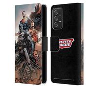 Head Case Designs sous Licence Officielle Justice League DC Comics Trinité de la Renaissance #1 Couvertures de Bande dessinée Étui Portefeuille en Cuir Compatible avec Galaxy A52 / A52s / 5G (2021)