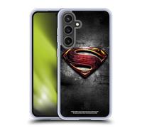 Head Case Designs sous Licence Officielle Justice League Movie Man of Steel Superman Art Logo Coque en Gel [Qualité Militaire] Compatible avec Samsung Galaxy S24 FE Et Compatible avec MagSafe