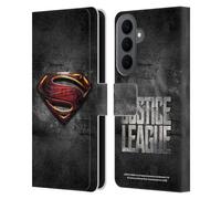 Head Case Designs sous Licence Officielle Justice League Movie Man of Steel Superman Art Logo Étui Portefeuille en Cuir Compatible avec Samsung Galaxy S26 Plus