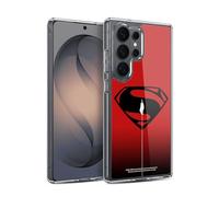 Head Case Designs sous Licence Officielle Justice League Movie Vol Rouge et Noir Superman Art Logo Coque en Gel [Protection de Qualité Militaire] Compatible avec Samsung Galaxy S26 Ultra