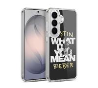 Head Case Designs sous Licence Officielle Justin Bieber Ce Qui Vous Voulez Dire Typographie Objective B&w Coque en Gel [Protection de Qualité Militaire] Compatible avec Samsung Galaxy S26 Plus