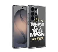 Head Case Designs sous Licence Officielle Justin Bieber Ce Qui Vous Voulez Dire Typographie Objective B&w Coque en Gel [Protection de Qualité Militaire] Compatible avec Samsung Galaxy S26 Ultra
