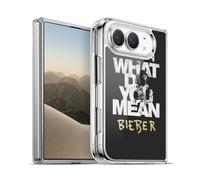 Head Case Designs sous Licence Officielle Justin Bieber Ce Qui Vous Voulez Dire Typographie Objective B&w Coque en Gel [Qualité Militaire] Compatible avec Apple iPhone Duo Et Compatible avec MagSafe