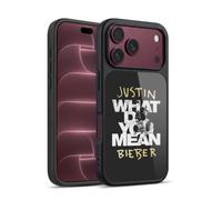 Head Case Designs sous Licence Officielle Justin Bieber Ce Qui Vous Voulez Dire Typographie Objective B&w Coque en Gel renforcée [Protection de Qualité Militaire] Compatible avec Apple iPhone 18 Pro