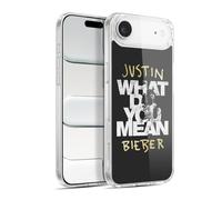 Head Case Designs sous Licence Officielle Justin Bieber What Do You Mean Typography Objective B&w Coque en Gel [Qualité Militaire] Compatible avec Apple iPhone 17 Air Et avec MagSafe