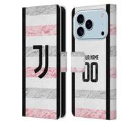 Head Case Designs sous Licence Officielle Juventus Football Club Coutume Personnalisé Away 2023/24 Kit de Match Étui Portefeuille en Cuir Compatible avec Apple iPhone 17 Pro