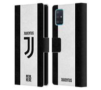 Head Case Designs sous Licence Officielle Juventus Football Club Coutume Personnalisé Rayure Large Graphiques Coque en Cuir à Portefeuille Compatible avec Samsung Galaxy A51 (2019)