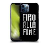 Head Case Designs sous Licence Officielle Juventus Football Club Fino Alla Fine Noir Type Coque Dure pour l'arrière Compatible avec Apple iPhone 12 Pro Max