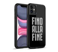 Head Case Designs sous Licence Officielle Juventus Football Club Fino Alla Fine Noir Type Coque en Gel renforcée [Protection de Qualité Militaire] Compatible avec Apple iPhone 11