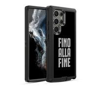 Head Case Designs sous Licence Officielle Juventus Football Club Fino Alla Fine Noir Type Étui Antichoc Ultra-Blindé Compatible avec Samsung Galaxy S22 Ultra 5G