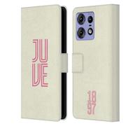 Head Case Designs sous Licence Officielle Juventus Football Club Juve Inline Collection Graphique Étui Portefeuille en Cuir Compatible avec Motorola Edge 50 Pro