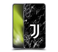 Head Case Designs sous Licence Officielle Juventus Football Club Noir Marbre Coque en Gel Doux Compatible avec Samsung Galaxy S21 FE 5G
