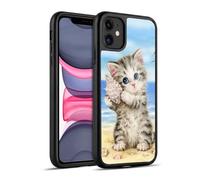 Head Case Designs sous Licence Officielle Kayomi Harai Chaton en Forme De Coquillage À La Plage Animaux Et Fantaisie Coque en Gel renforcée [Qualité Militaire] Compatible avec Apple iPhone 11
