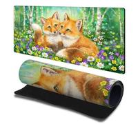Head Case Designs sous Licence Officielle Kayomi Harai Couple de Renards dans la Forêt Art Graphique 23.62 x 11.81 x 0.12 inches (600 x 300 mm) - L Tapis De Souris pour Jeux Bureau PC Clavier